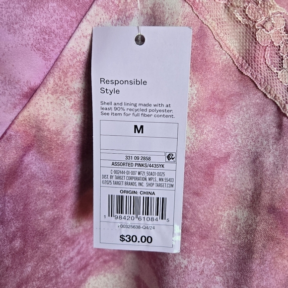 Women's Asymmetrical Midi Slip Dress - Wild Fable Pink M - Picture 4 of 6